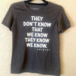 Friends Tee, Short Sleeve, Gray, Size Small